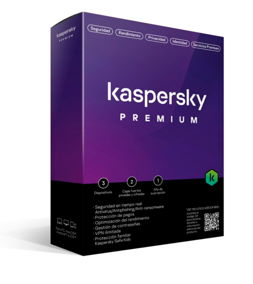 Kaspersky Premium Edición, para unos 3 dispositivos, Licencia de 1 año