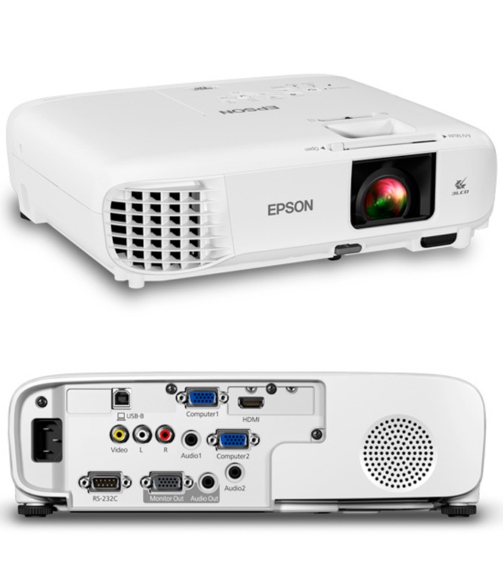 Proyector Epson PowerLite E20, 3400 Lúmenes, 1024x768, XGA.